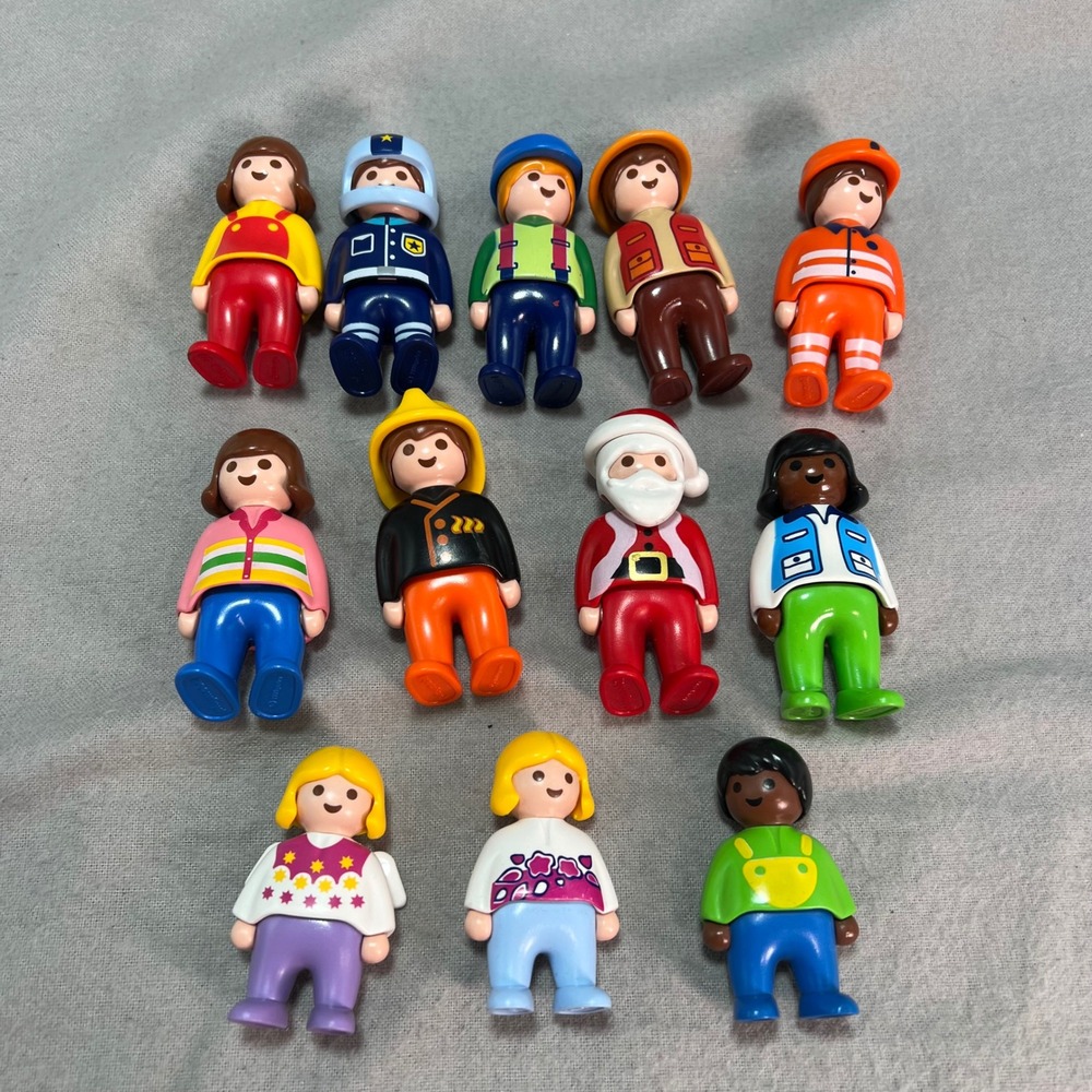 Playmobil 1.2.3 Figure Mixed Lot Multicolor Vintage 1990 Geobra Toddler Toys